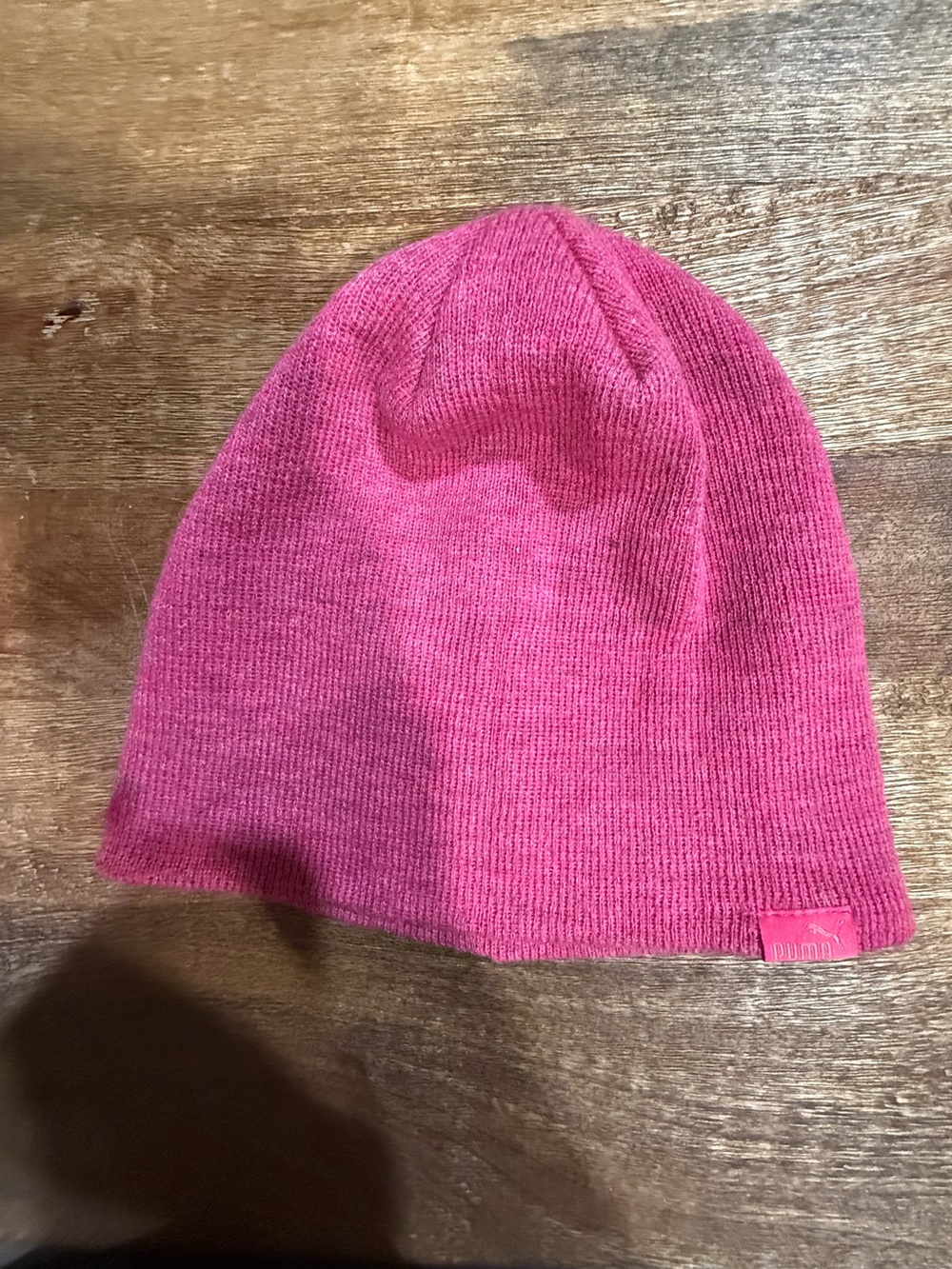 Puma Hot Pink Knit Beanie Hat